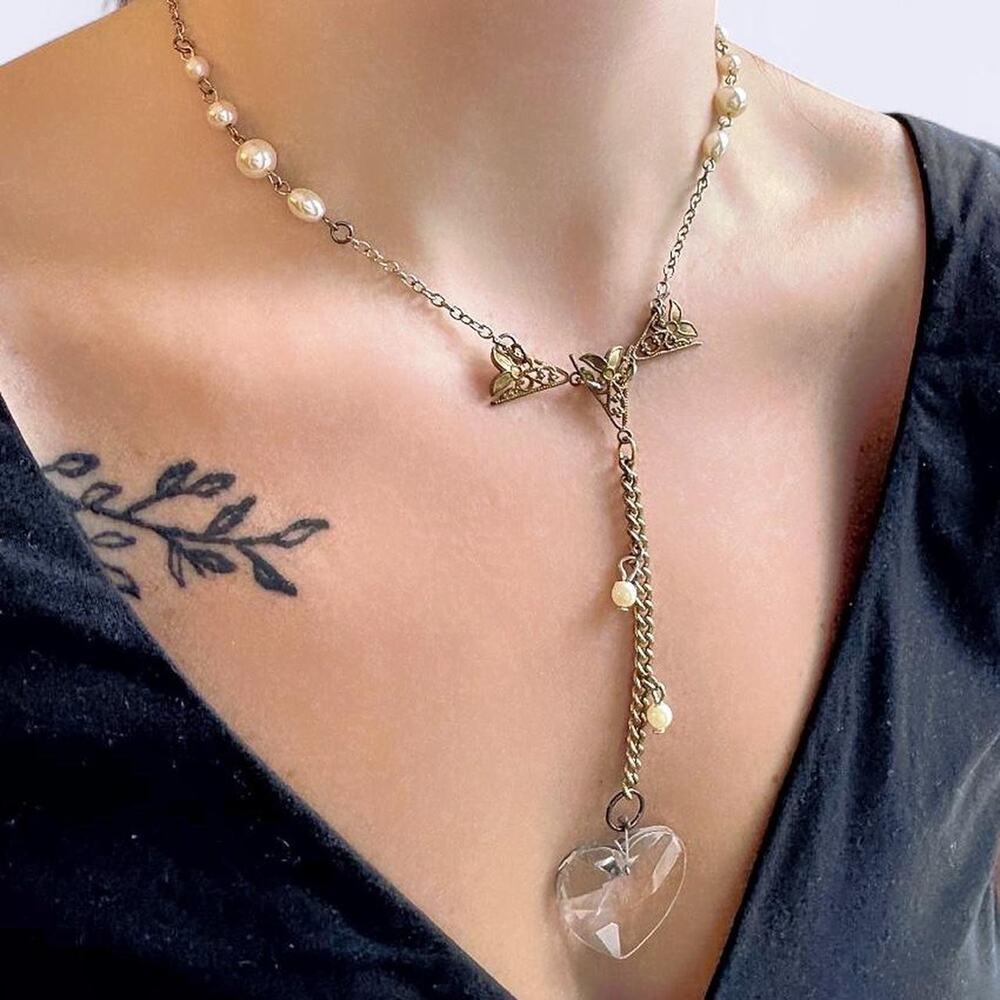 COMING SOON Necklace handmade repurposed material women's osfa